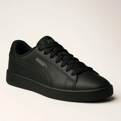 Женские кожаные черные кеды Puma Rickie Classic 394252-11 6055