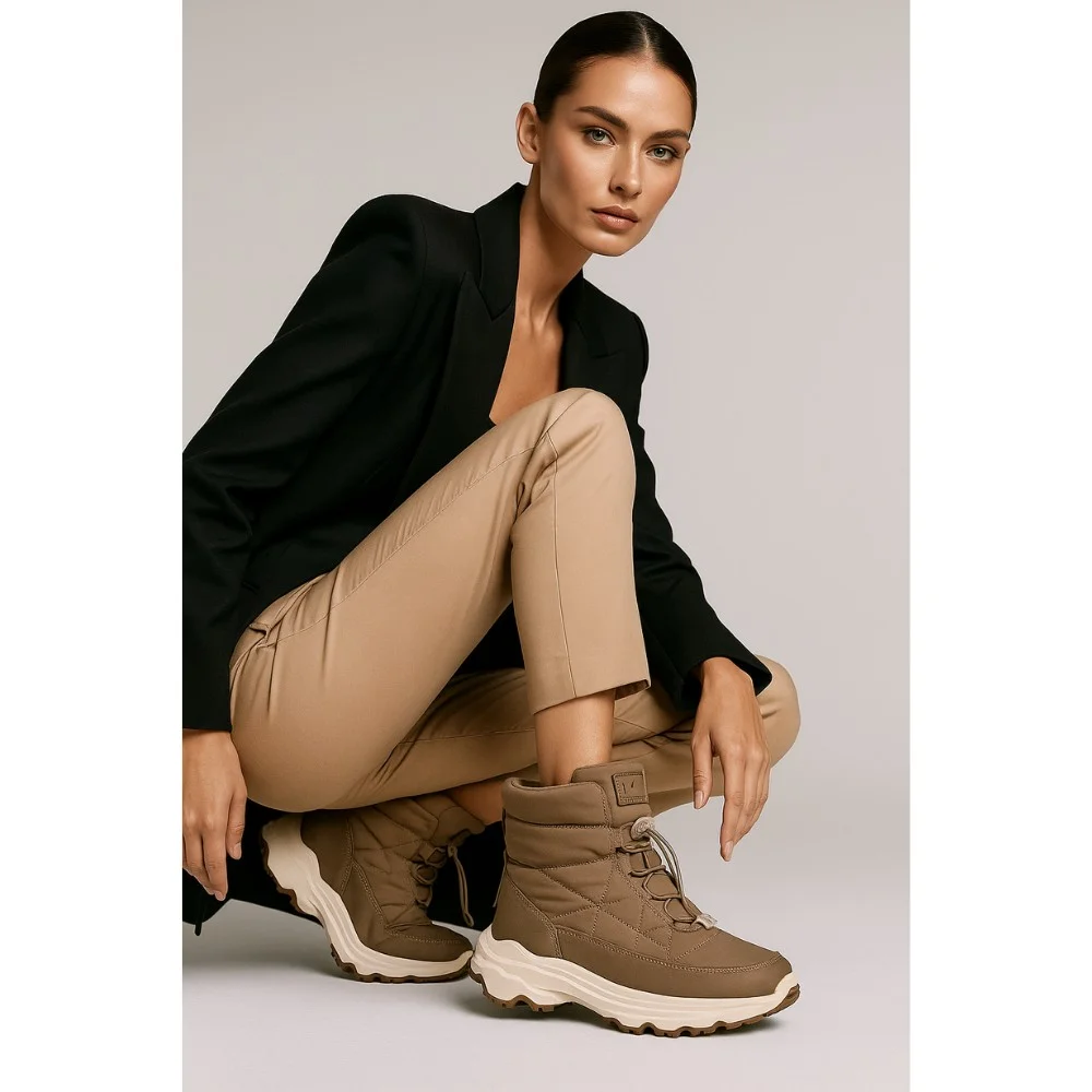 Женские зимние дутики KEDDO 448188-04-04 6064, шоколадные, водостойкие