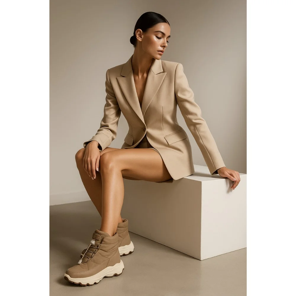 Женские зимние дутики KEDDO 448188-04-04 6064, шоколадные, водостойкие