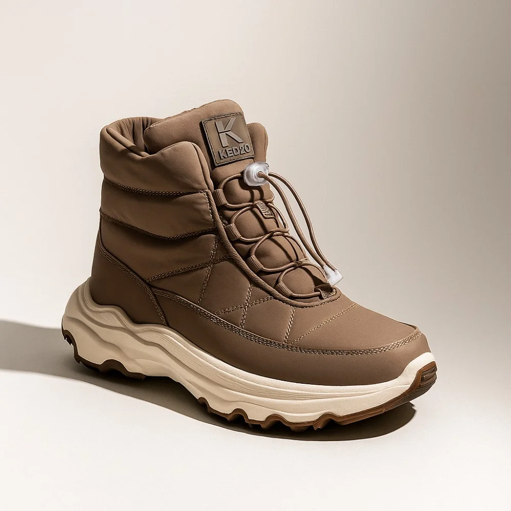 Женские зимние дутики KEDDO 448188-04-04 6064, шоколадные, водостойкие