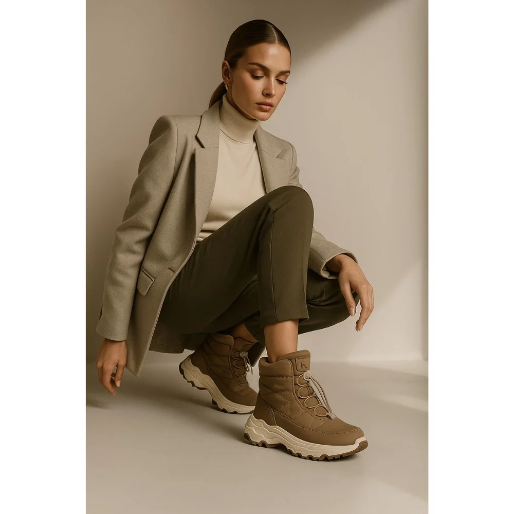 Женские зимние дутики KEDDO 448188-04-04 6064, шоколадные, водостойкие