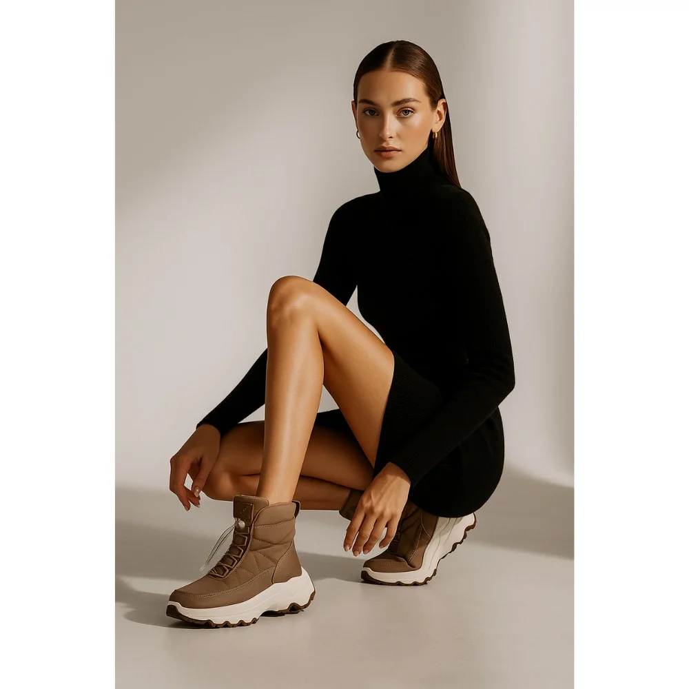 Женские зимние дутики KEDDO 448188-04-04 6064, шоколадные, водостойкие