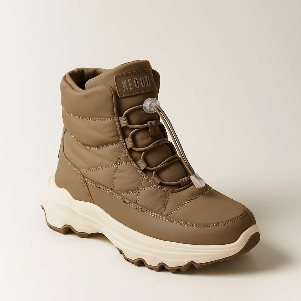 Женские зимние дутики KEDDO 448188-04-04 6064, шоколадные, водостойкие