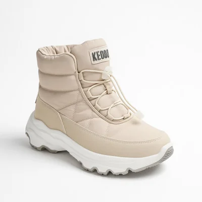 Women's winter dutik boots KEDDO 448188-04-02e Milk 6065 milky waterproof nylon upper and fur insulation from the British brand