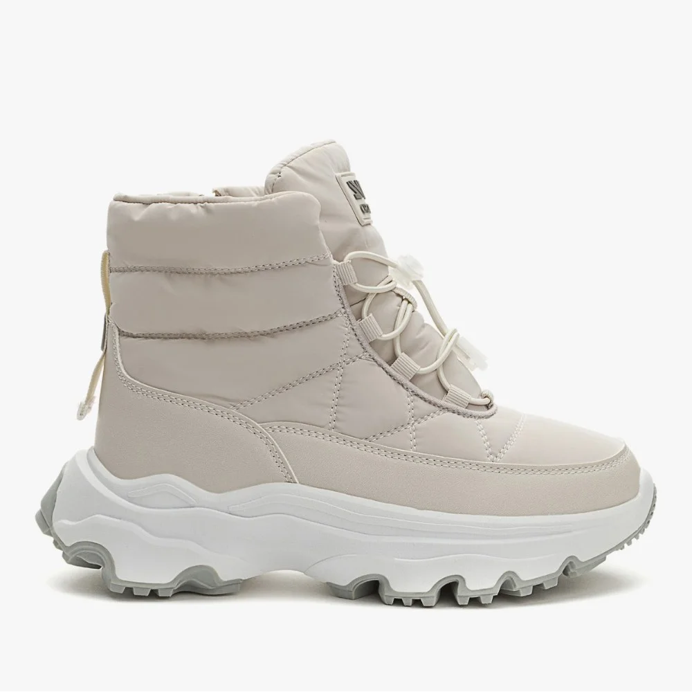 Жіночі зимові дутики KEDDO 448188-04-02e Milk 6065 з нейлону та хутра