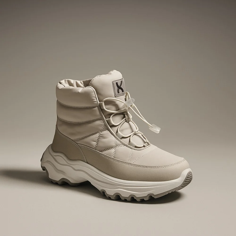 Жіночі зимові дутики KEDDO 448188-04-02e Milk 6065 з нейлону та хутра