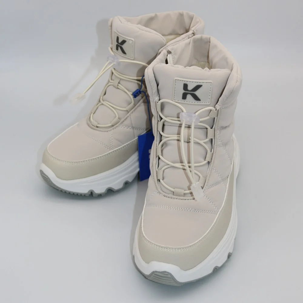 Жіночі зимові дутики KEDDO 448188-04-02e Milk 6065 з нейлону та хутра