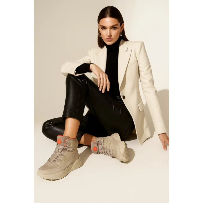 Сірі шкіряні черевики GRUNBERG 148575-28-03-6067 з мембраною Gore-Tex