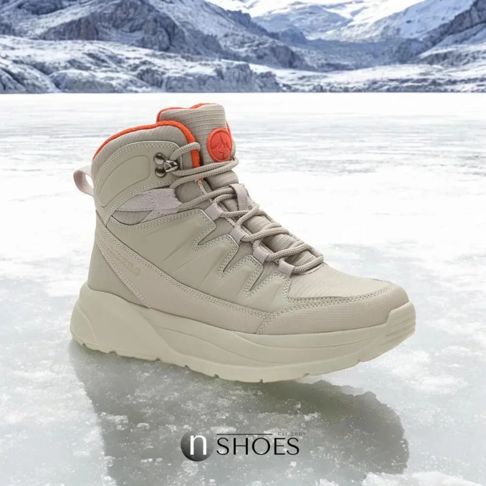 Жіночі сірі черевики GRUNBERG 148575-28-03-6067 з екошкіри й текстилю з утеплювачем Thermo-save Termotex GTH-D