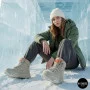 Grey Leather Women's Boots GRUNBERG 148575-28-03-6067 with Gore-Tex