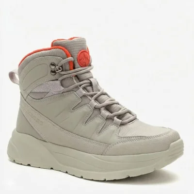 Trendy women's gray boots GRUNBERG 148575-28-03-6067 made of leather and textile with natural insulation from Thermo-save Termotex GTH-D from the Italian brand