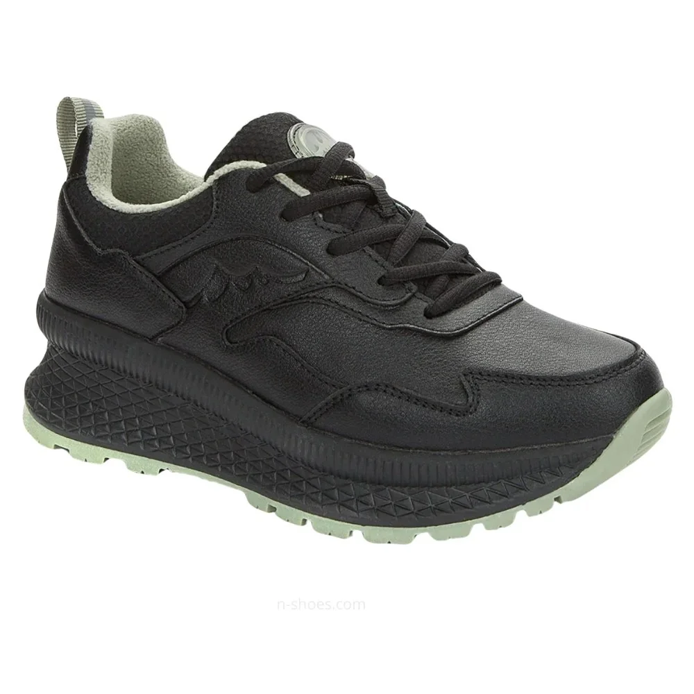 Жіночі чорні шкіряні кросівки Grunberg 148568/26-03 6076 з утепленням Thermotex