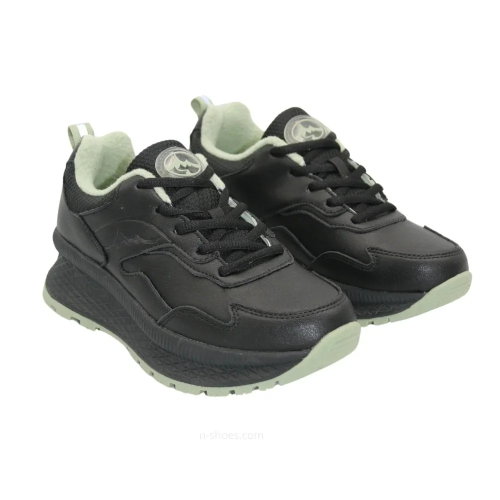 Жіночі чорні шкіряні кросівки Grunberg 148568/26-03 6076 з утепленням Thermotex