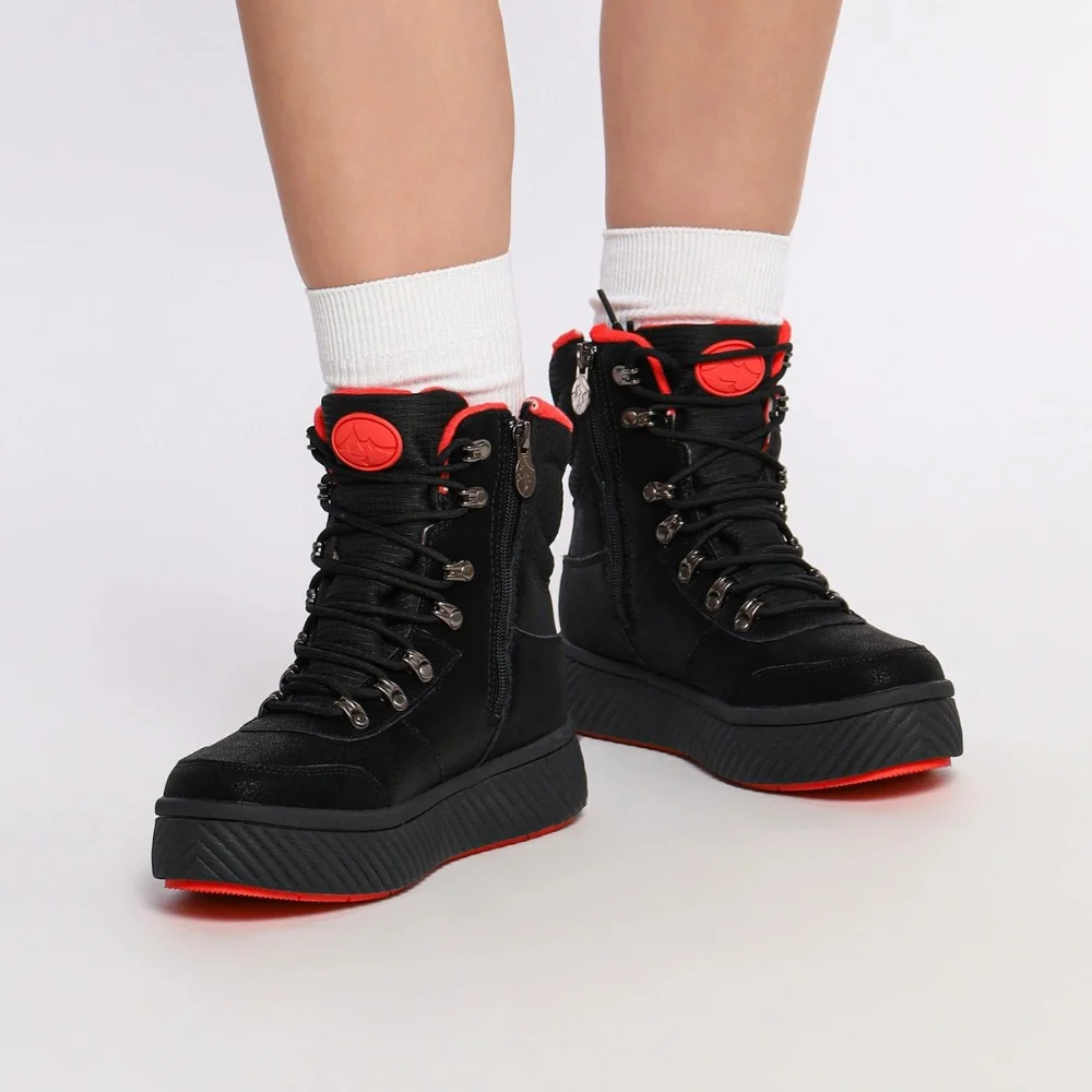 Жіночі зимові черевики Grunberg 148569-09-01 6087 чорні з натуральної шкіри з вовною