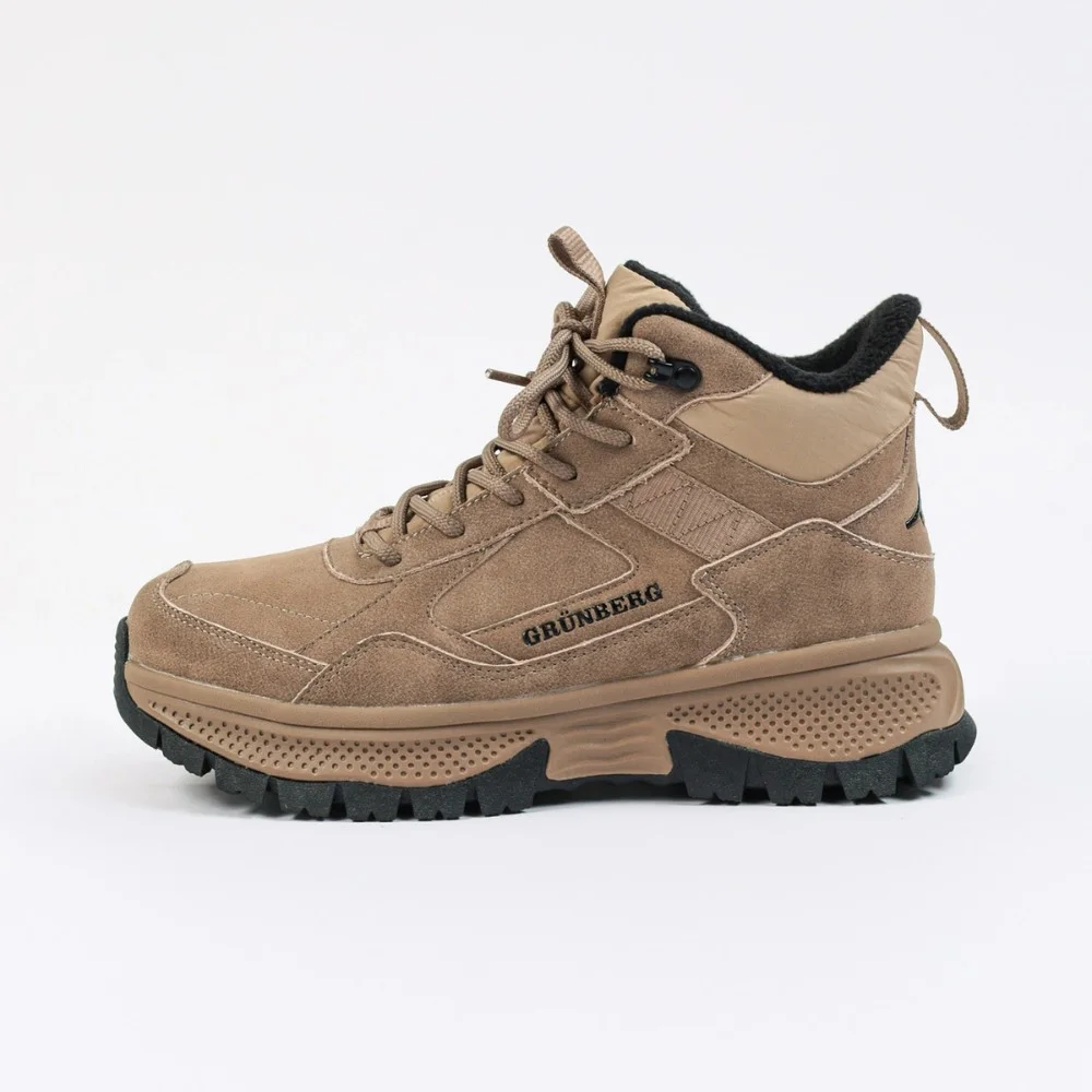 Жіночі зимові черевики Grunberg 148593-03-02 6089 - бежеві, шкіра, Gore-Tex, NanoTex