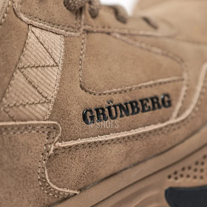 Женские зимние ботинки Grunberg 148593-03-02 6089 - бежевые, кожа, Gore-Tex, NanoTex