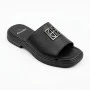 Women's Black Leather Slides Allsy Lonza 208132 035-3 BLACK DG Style
