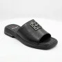 Women's Black Leather Slides Allsy Lonza 208132 035-3 BLACK DG Style