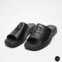 Women's Black Leather Slides Allsy Lonza 208132 035-3 BLACK DG Style