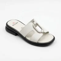 Жіночі сірі шкіряні сабо Lonza (Allsy) 208137 035-3 037-2 6119 GREY у стилі Hermès Oran