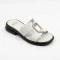 Women's gray leather clogs Lonza 212474 Allsy 208137 035-3 037-2 6119 GREY in the style of Hermès Oran