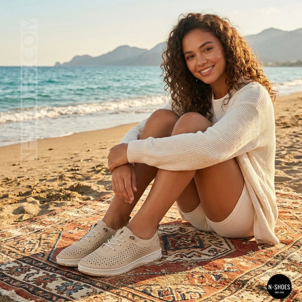 Жіночі шкіряні мокасини з перфорацією Anna Lucci & Lonza (Туреччина) 11945 1800 SILVER GREY 214363 AP 6121