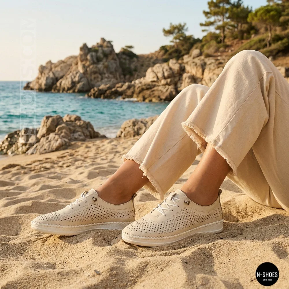 Жіночі шкіряні мокасини з перфорацією Anna Lucci & Lonza (Туреччина) 11945 1800 SILVER GREY 214363 AP 6121