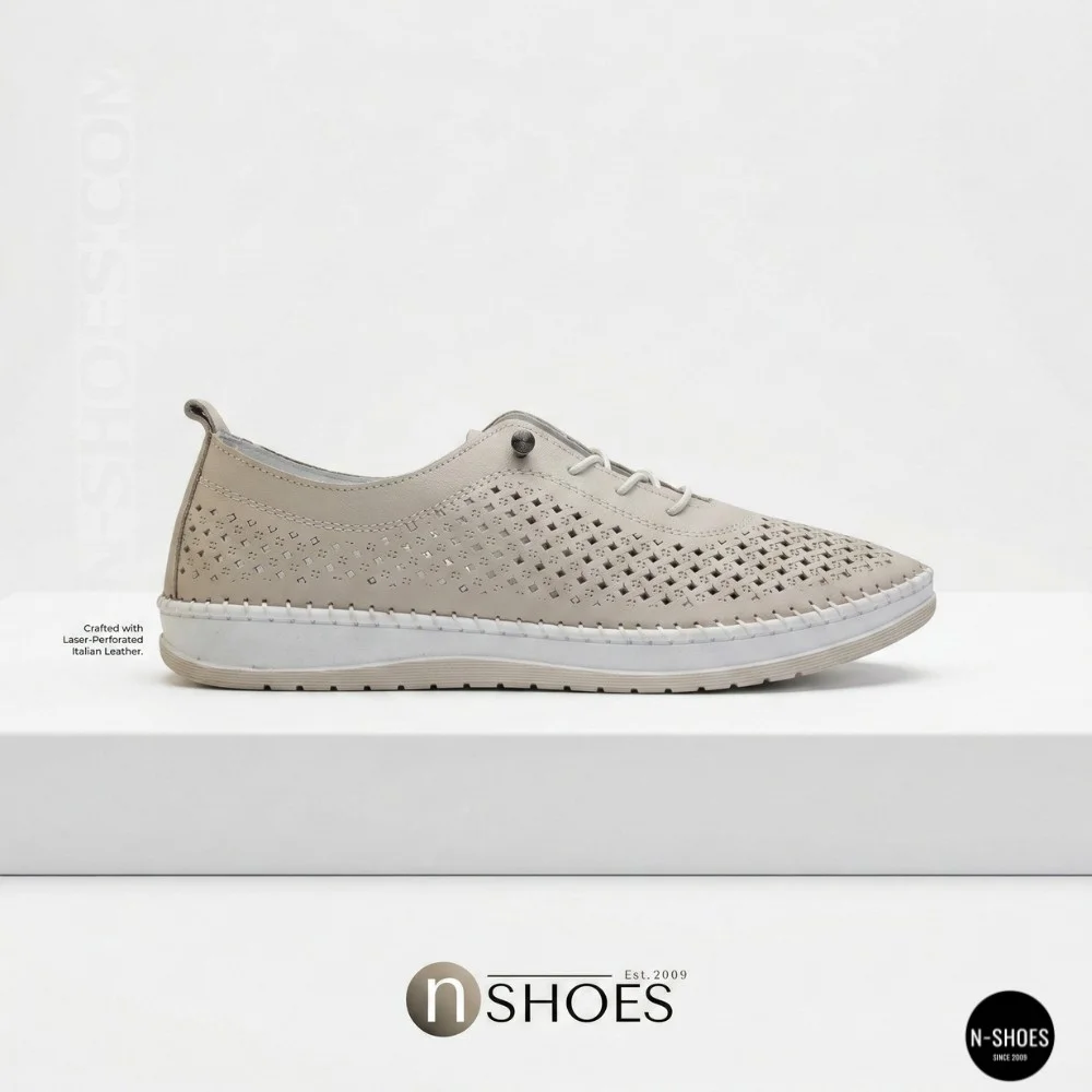 Жіночі шкіряні мокасини з перфорацією Anna Lucci & Lonza (Туреччина) 11945 1800 SILVER GREY 214363 AP 6121