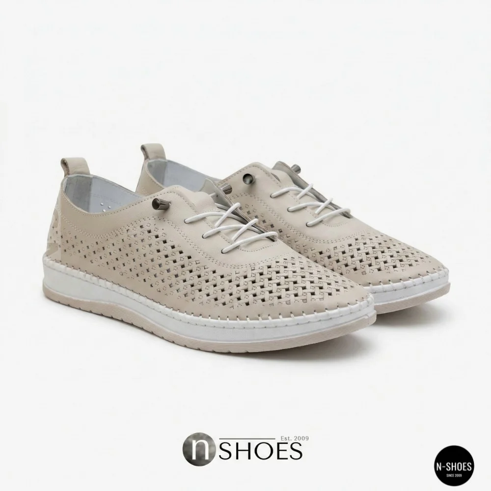 Жіночі шкіряні мокасини з перфорацією Anna Lucci & Lonza (Туреччина) 11945 1800 SILVER GREY 214363 AP 6121