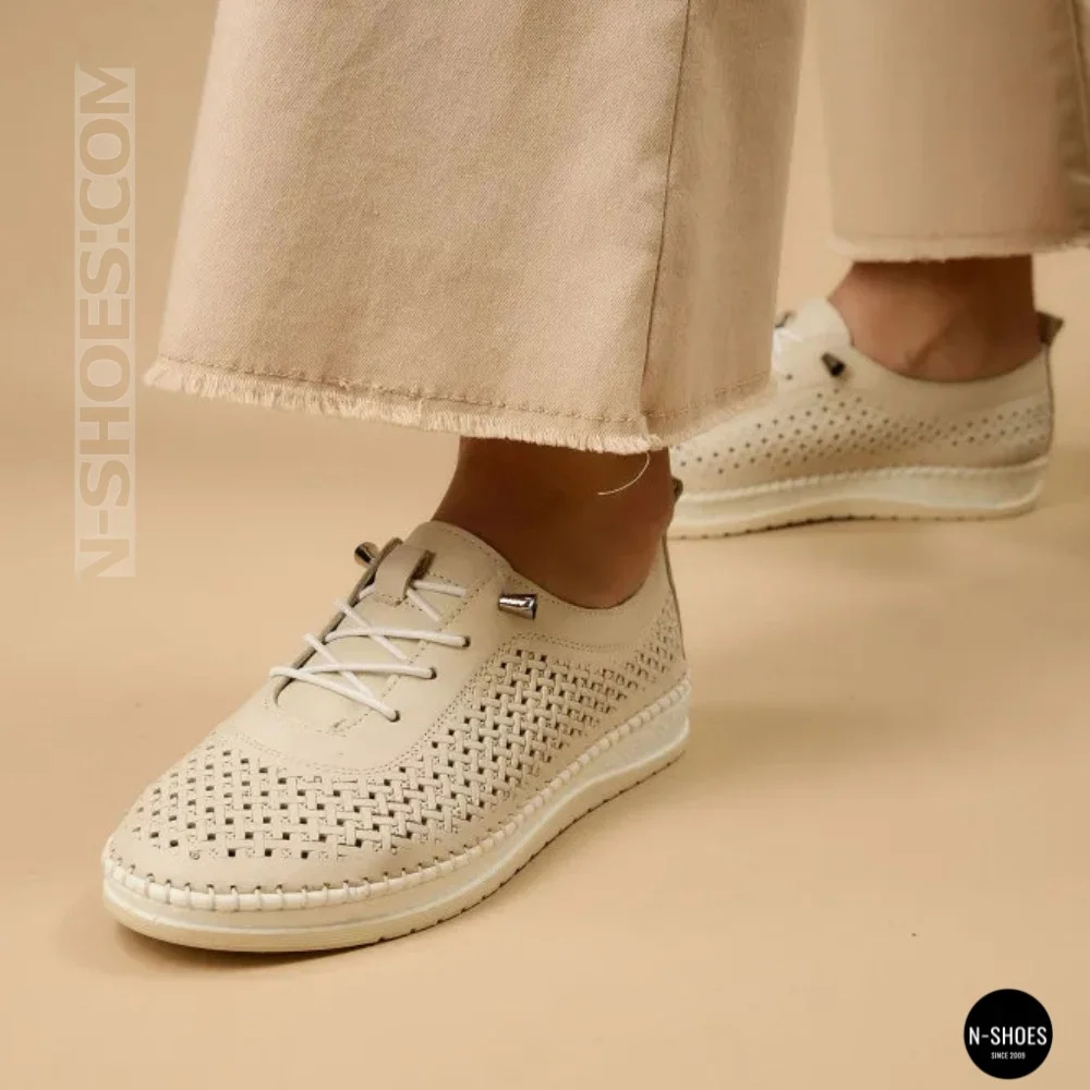 Жіночі шкіряні мокасини з перфорацією Anna Lucci & Lonza (Туреччина) 11945 1800 SILVER GREY 214363 AP 6121