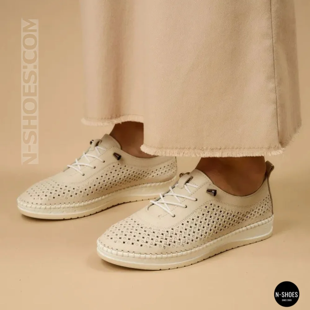 Жіночі шкіряні мокасини з перфорацією Anna Lucci & Lonza (Туреччина) 11945 1800 SILVER GREY 214363 AP 6121