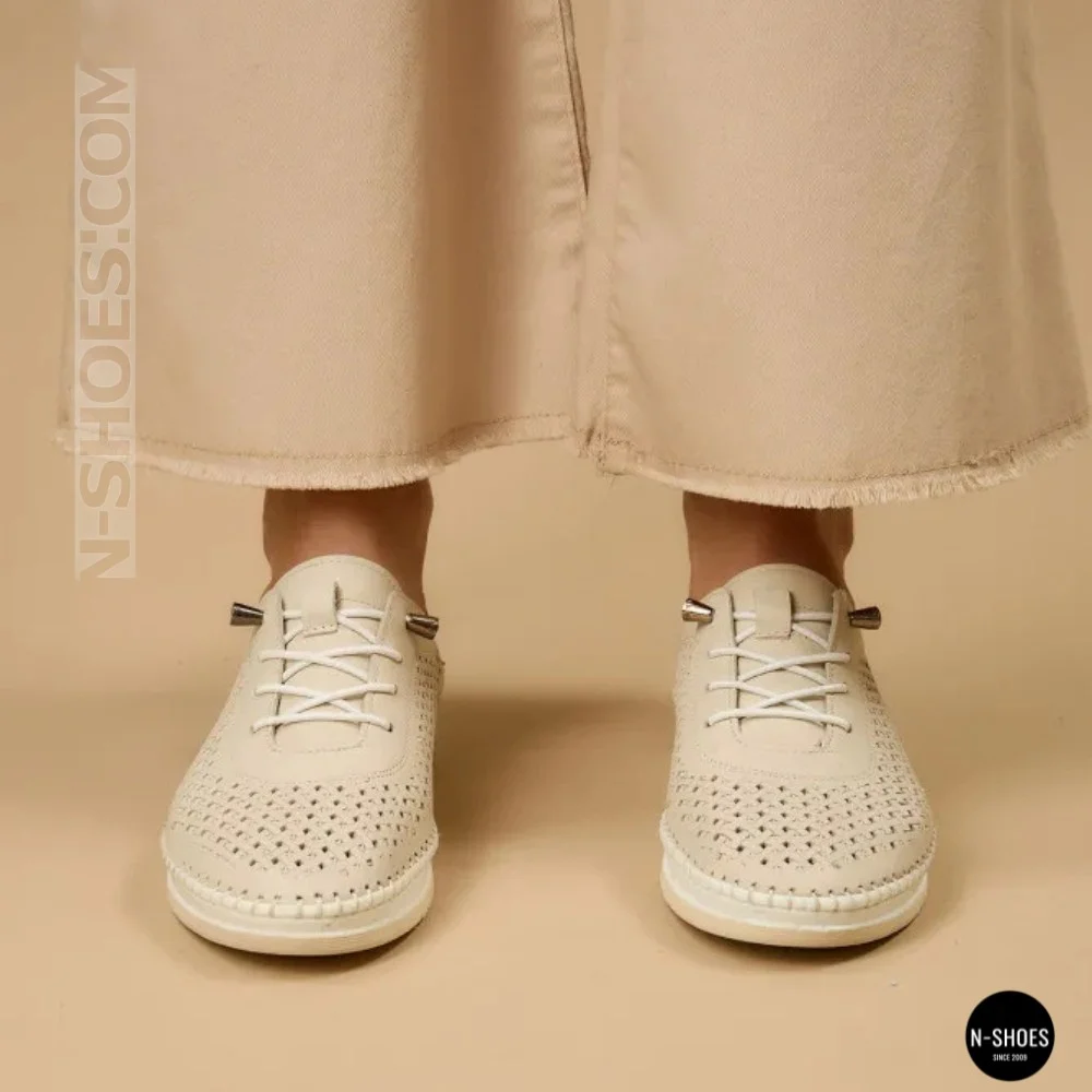 Жіночі шкіряні мокасини з перфорацією Anna Lucci & Lonza (Туреччина) 11945 1800 SILVER GREY 214363 AP 6121