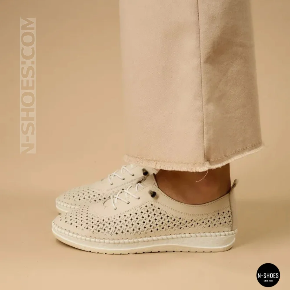 Жіночі шкіряні мокасини з перфорацією Anna Lucci & Lonza (Туреччина) 11945 1800 SILVER GREY 214363 AP 6121