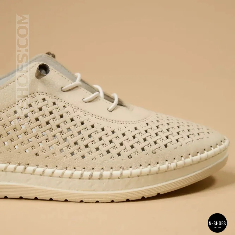 Жіночі шкіряні мокасини з перфорацією Anna Lucci & Lonza (Туреччина) 11945 1800 SILVER GREY 214363 AP 6121