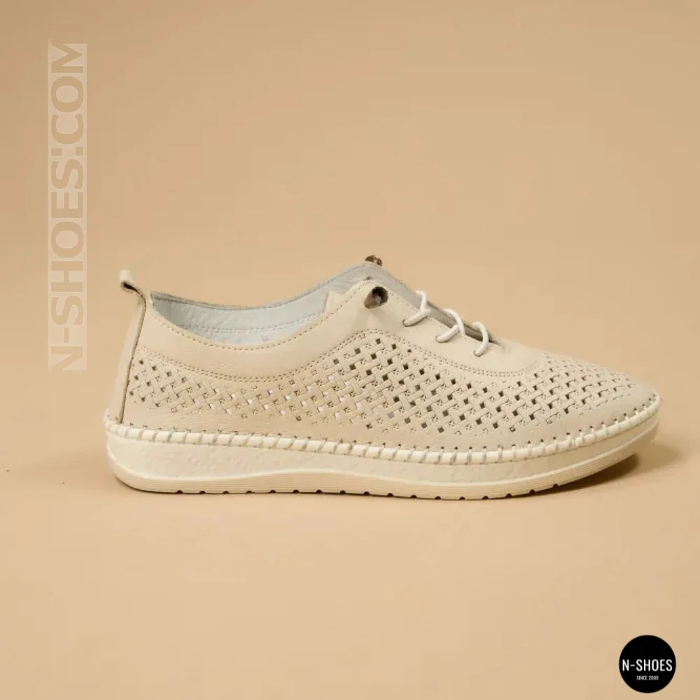 Жіночі шкіряні мокасини з перфорацією Anna Lucci & Lonza (Туреччина) 11945 1800 SILVER GREY 214363 AP 6121