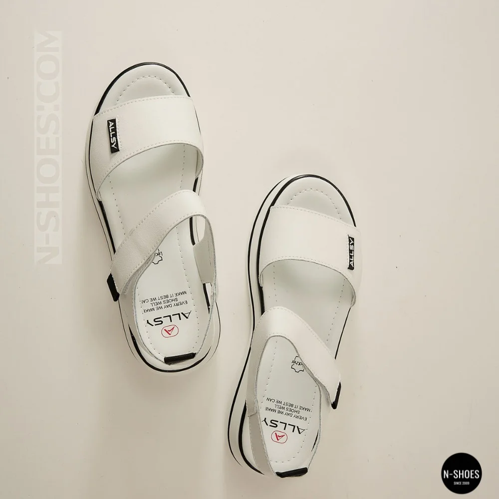 Універсальні жіночі білі шкіряні босоніжки Allsy 207205 2970-1 WHITE lonza 207206 6122