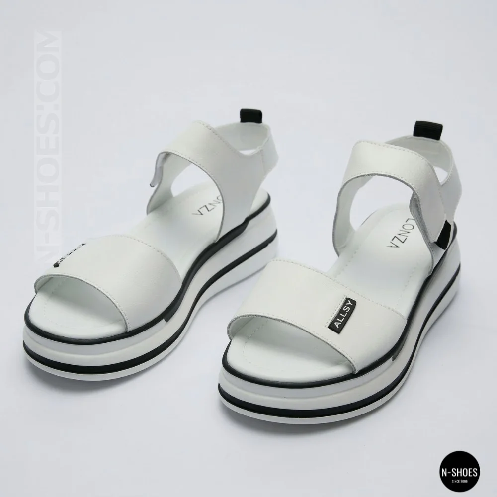 Універсальні жіночі білі шкіряні босоніжки Allsy 207205 2970-1 WHITE lonza 207206 6122