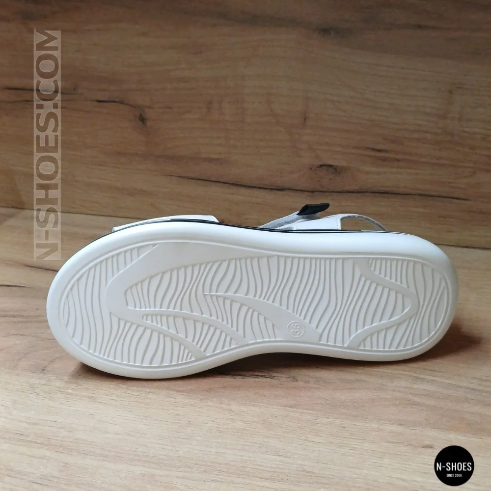Універсальні жіночі білі шкіряні босоніжки Allsy 207205 2970-1 WHITE lonza 207206 6122