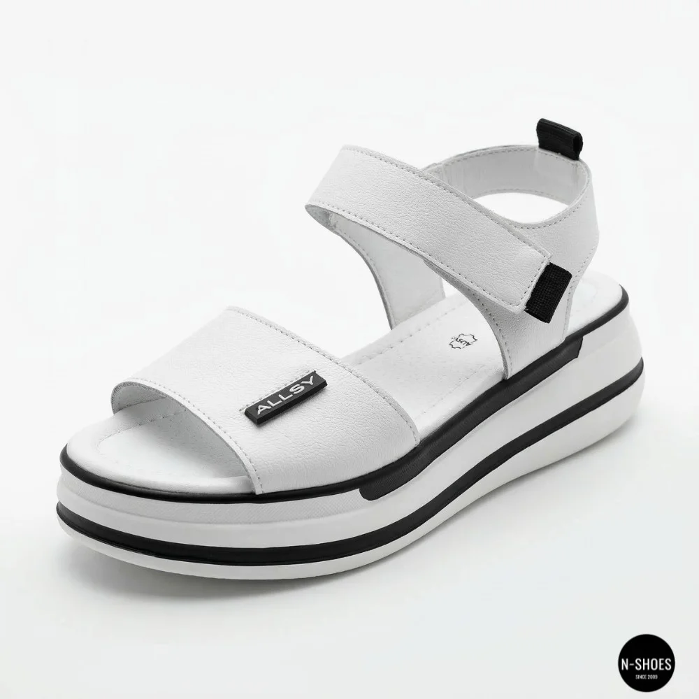 Універсальні жіночі білі шкіряні босоніжки Allsy 207205 2970-1 WHITE lonza 207206 6122