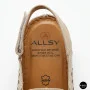 Женские бежевые кожаные босоножки с закрытым носком Allsy Lonza 207212 3815-2 MILK 6123