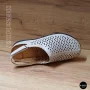 Женские бежевые кожаные босоножки с закрытым носком Allsy Lonza 207212 3815-2 MILK 6123