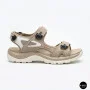 Женские спортивные босоножки Allsy 208350 60270-1 Lonza 208353 APRICOT WHITE 6124 на липучках