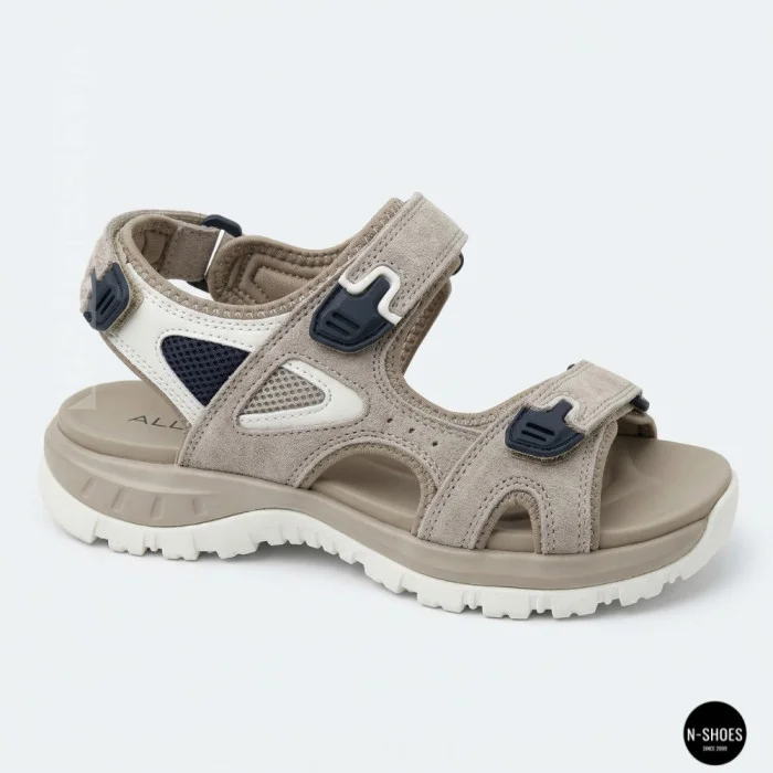 Женские спортивные босоножки Allsy 208350 60270-1 Lonza 208353 APRICOT WHITE 6124 на липучках