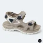 Женские спортивные босоножки Allsy 208350 60270-1 Lonza 208353 APRICOT WHITE 6124 на липучках