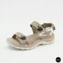 Женские спортивные босоножки Allsy 208350 60270-1 Lonza 208353 APRICOT WHITE 6124 на липучках