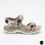 Женские спортивные босоножки Allsy 208350 60270-1 Lonza 208353 APRICOT WHITE 6124 на липучках