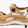 Женские спортивные босоножки Allsy 208350 60270-1 Lonza 208353 APRICOT WHITE 6124 на липучках