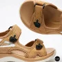 Женские спортивные босоножки Allsy 208350 60270-1 Lonza 208353 APRICOT WHITE 6124 на липучках