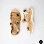 Женские спортивные босоножки Allsy 208350 60270-1 Lonza 208353 APRICOT WHITE 6124 на липучках