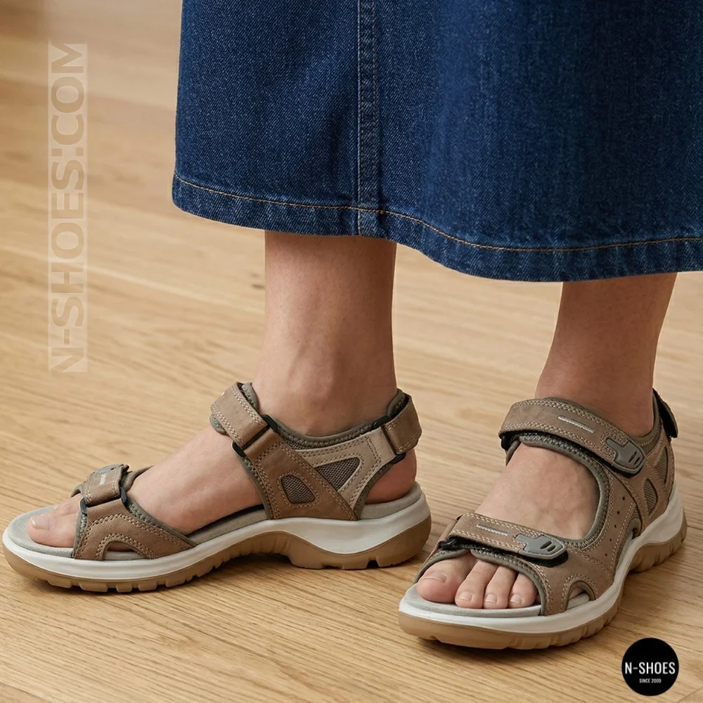 Спортивні жіночі босоніжки на липучках Allsy 208361 60874-6 Lonza BEIGE 6125
